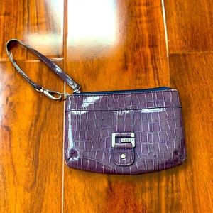 Blue Crocodile Guess Wristlet